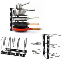 eyepower Organizador de Cocina - 5 Estantes - Soporte para Ollas Sartenes Tapas - Armario y Cajón