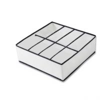 Minkurow - Organizador plegable beige para ropa interior y calcetines - Fácil organización en cajones - 8 compartimentos