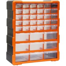 Werkzeugkasten/aufbewahrungsbox Aus Kunststoff Mit 39 Schubladen, Schrauben- Und Werkzeugschrank – 38 X 16 X 47,5 Cm – Sicher Und Ungiftig