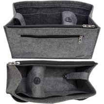 Dunedesign - Organizer Borsa 36x12x22 cm Organizzatore Feltro Inserto Borsetta Interna Grigio - grau
