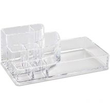Organizer per trucchi e pennelli scatola trasparente con 8 scomparti organizzatore per cosmetici espositore grande