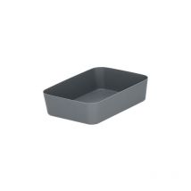 Organizzatore per cassetto 13x18cm multifunzionale, contenitore grigio