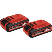 Einhell - Original 3 Ah Power X-Change plus Akku (18 v, Li-Ion, universell verwendbar für alle PXC-Geräte, Ladestandskontrolle, Twin-Pack, inkl. 2x 3