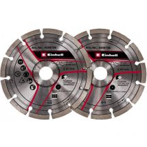 Einhell - Original kit de disques de coupe diamant de 125 mm pour rainureuse (ø 125 mm, 2 unités, alésage central de 22,23 mm, pour rainureuses tc-ma