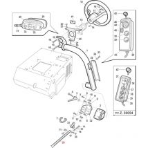 Original Gianni Ferrari Traktor Scheinwerferhalterung Stabilisator 01.90.00.1190