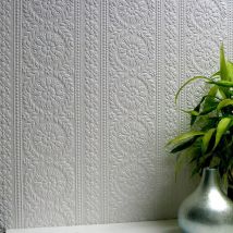 Paintable Flower Wallpaper Luxury Textured Vinyl Embossed Townsend Anaglypta