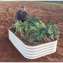 Thompson&morgan - Original Veggie Bed Paperbark Garden Planting Merino White Vegetable Planter Easy to Grow our Own 2x Veg Bed(Merino White)