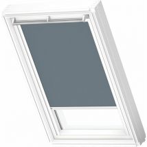 Store occultant (dkl) original, cadre blanc, pour fenêtre de toit CK02 Bleu Pétrole - Velux