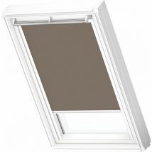 Store occultant (dkl) original, cadre blanc, pour fenêtre de toit M04 Gris De Maure - Velux