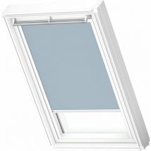 Store occultant (dkl) original, cadre blanc, pour fenêtre de toit S08 Bleu Clair - Velux