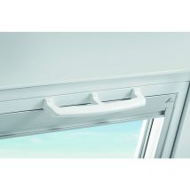 Originale Maniglia per Finestre Roto Maniglia per Finestra per Finestre da Tetto in Legno e Plastica Serie q Bianco