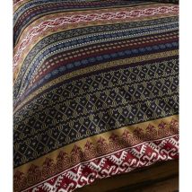 Portfolio Home - de cama Luxury Indian Ethnic Print Single Duvet Quilt Cover Bedding Set Orkney Multi, Cotton and Polyester, Multicoloured