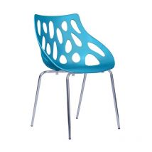 Cfadda - Orlando lot de 4 chaises visiteur - bleu clair