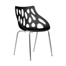 Cfadda - Orlando lot de 4 chaises visiteur - noir