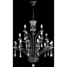 Diyas - Orleto Large 12 Light Black Chrome Pendant (Assembly Required)