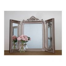 Ornate Silver Dressing Mirror, Antique Style Mirror, Gold Dressing Table Mirror, Table Rustic Vanity Mirror Ornate Shabby Chic Make Up Styling
