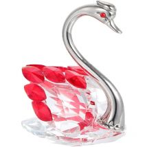 Ornement de cygne en cristal Décoration d'intérieur Statue de cygne Décoration de meubles pour la maison Décoration colorée Décoration de table en