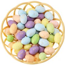 Basetbl - Ornement d'oeufs de Pâques Mini oeuf en mousse avec panier pour l'artisanat et les décorations de fête de Pâques de printemps