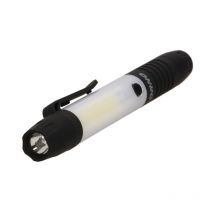 Orno - or de lt de 1516, linterna 1 led cob, plástico, 3 Watts, Blanco/zwart, 17.50 x 3 x 2.50 cm