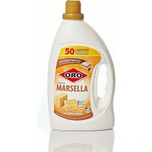 ORO - Detergente líquido para lavadora - Jabón de Marsella 2,5 litros - 50 lavados - Gran poder antimanchas y máxima blancura - Jabón 100% natural