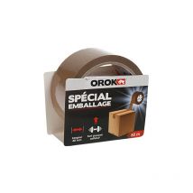 Orok - Ruban Adhésif D'Emballage - Adhésif D'Emballage Marron, Ruban Adhésif Déménagement - 50m X 48mm - Haute Résistance, Fort