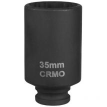 Douille a choc - 12 demi longue et extra mince - Acier - D35 mm