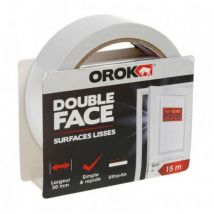 Ruban adhésif double face, bricolage - ruban adhésif double face transparent 15M x 30MM - ruban adhésif scrapbooking 15M - Orok