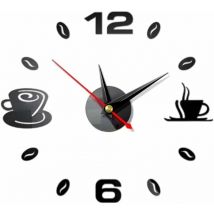 Voctein - Orologio da parete 3D fai-da-te, orologio da parete creativo, adesivi da parete a specchio Orologi da parete fai-da-te, adesivi da parete