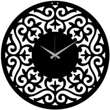 Orologio da Parete Barocco, Metallo, Nero, 50x0,15x50 cm