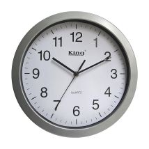 King Home orologio da parete in plastica 30x4 cm grigio