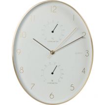 Horloge murale en aluminium avec thermomètre et hygromètre