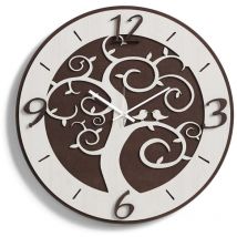 Orologio da parete D50 albero della vita moderno in legno laminato rsn