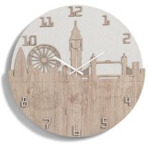 Orologio da parete moderno D50 england in legno laminato tte