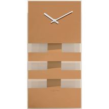 Bold Stripes Clock De Wall, Glass, Copper, 38cm X 19cm - Nextime