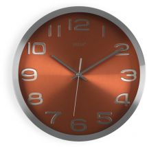 Orologi da Parete Stile Moderno, Misure (h x l x l) 30 x 4 x 30 cm, Colore Arancione - Versa