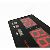 Lgvshopping - Tempo Di Saldi Orologio Digitale A Led Da Parete Con Datario E Termostato Slim Data Temperatura, Nero