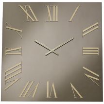 Orologio quadrato in cristallo Bronzo e numeri Oro 60x60 cm - ROGER