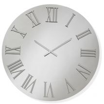 Orologio rotondo D60 cm in cristallo Chiaro e numeri Argento - tiwar