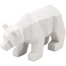 Aubry Gaspard - Orso decorativo in resina origami bianco