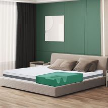 Orthopädische Matratze 80 x 175 aus antibakteriellem Memory - Höhe 16 cm - 3D Air Hypoallergener Faserstoff - 7 differenzierte Zonen
