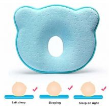 Orthopädisches Babykissen gegen Plattkopf und Kopfdeformation, Blauer Bär