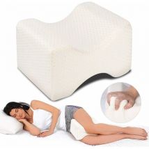 Orthopädisches Kniekissen, ergonomisches Kissen für Hüfte, Rücken, Beine und Knie, ideal für Seitenschläfer, weiß