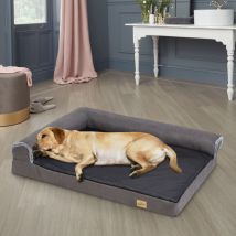 Bingo Paw - BingoPaw Orthopedic Dog Bed Chaise Lounge Pillow Headrest Pet Bed Sofa, Extra Extra Large 135 x 100 x 28cm