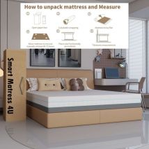 Sliding Wardrobes 4u - High Density Foam Mattress Breathable Mesh Sides, Soft-Knit Cover & Support Foam Base Rolled & Boxed - King-Size (W150cm x