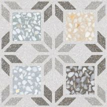 Carrelage sol / mur effet ciment 29.3x29.3 cm apulia r multicolor patchwork