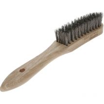 Osborn Drahtbürste 5-reihig, Handdrahtbürste Mit Stiel Aus Holz, Stahldraht Rostfrei Gerade