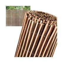 Suinga - Clôture en osier naturelle bicolore 2x3m, occultation 85%, Vue Balcon recommandée pour l'ombre ou la délimitation de votre jardi