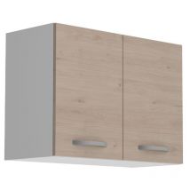 Modulo Cucina Superiore Eko 2P Miroytengo Rovere Jackson e Colore Bianco 80x35 Cm