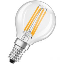 Superstar+ classic p fil 40 LED-Lampe, E14, Miniballform, 2,9W, 470lm, 2700K, warmweißes Licht, dimmbar, LED-Filament-Technologie, sehr geringer