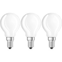 Ampoule led - E14 - Warm White - 2700 k - 4 w - remplacement pour 40-W-Incandescent bulb - givré - led base classic p - Pack de 3 - Osram